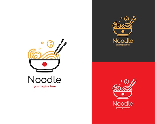 Logo De Nouilles Ramen Aux Champignons