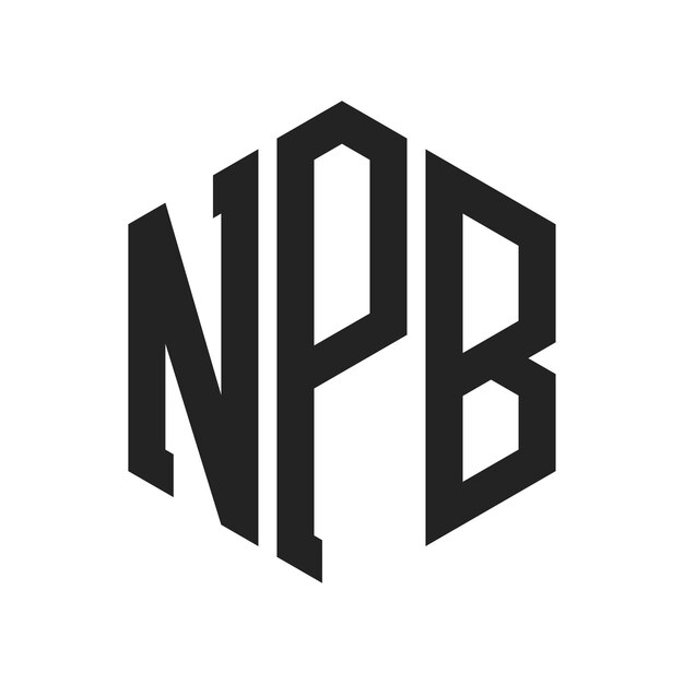 Le logo NPB Design Initial Letter NPB Monogram Logo en utilisant la forme d'hexagone