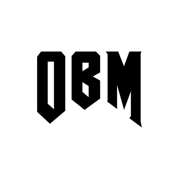 Le logo OBM est une combinaison de couleurs en noir et blanc, le logo OBM vectoriel, l'icône OBM, l'alphabet OBM et la typographie.