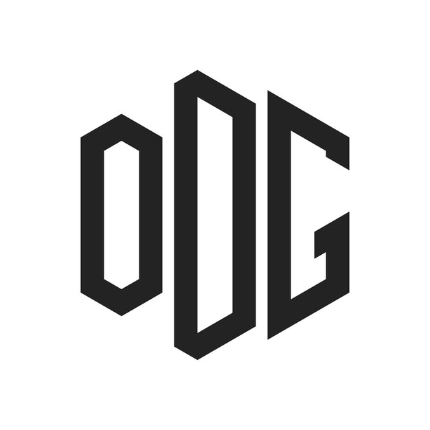 Le logo ODG Design Initial Letter ODG Monogram Logo en utilisant la forme d'hexagone