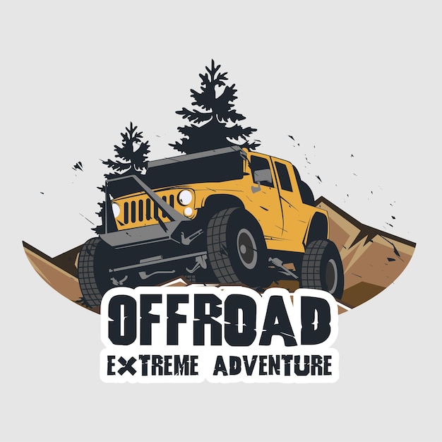 Logo Offroad Emblème de voiture hors route coloré