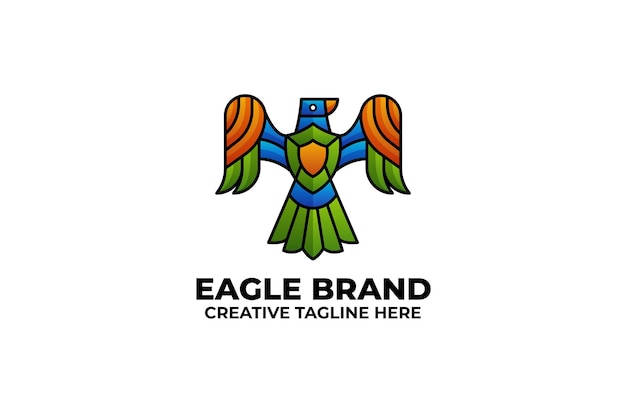 Logo D'oiseau Aigle Coloré