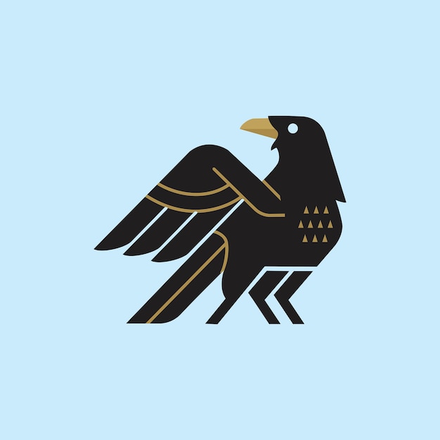 logo oiseau aigle créatif avec style plat