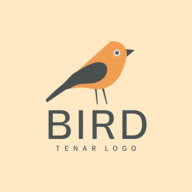 Vecteur le logo de l'oiseau à design plat