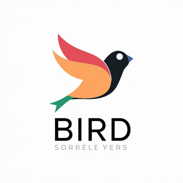 Vecteur le logo de l'oiseau à design plat