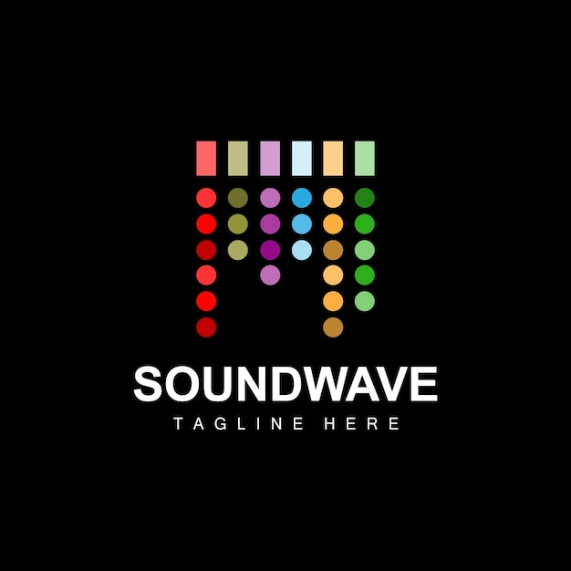 Logo D'onde Sonore Et Modèle D'icône Vectorielle De Tonalité Sonore Produit De Marque De Musique