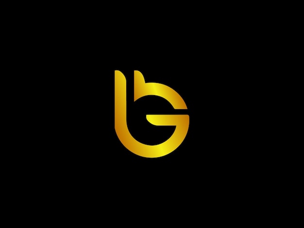 Logo or lettre b avec le titre 'bg '