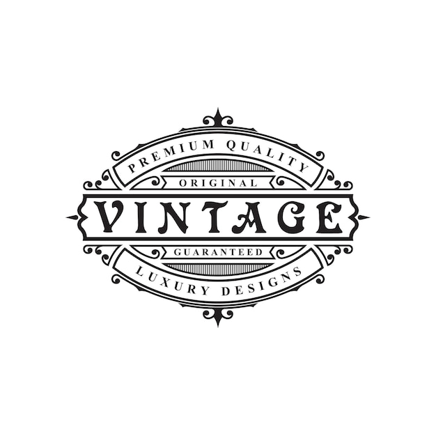 Logo D'ornement De Luxe Vintage