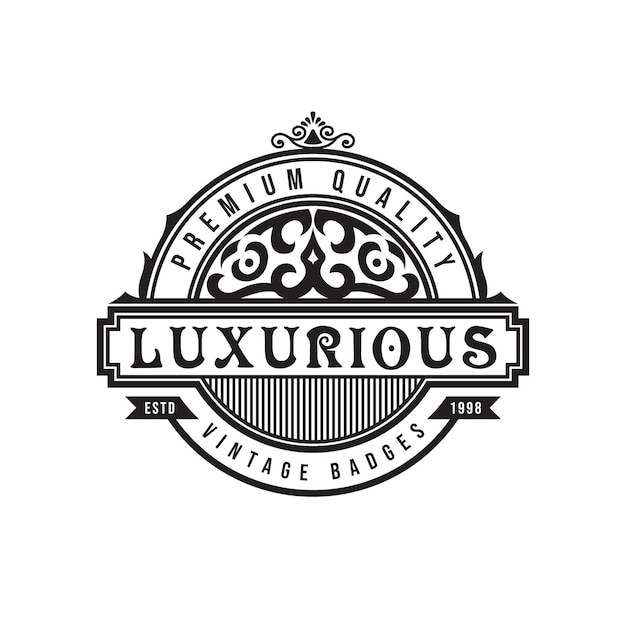 Logo D'ornement De Luxe Vintage