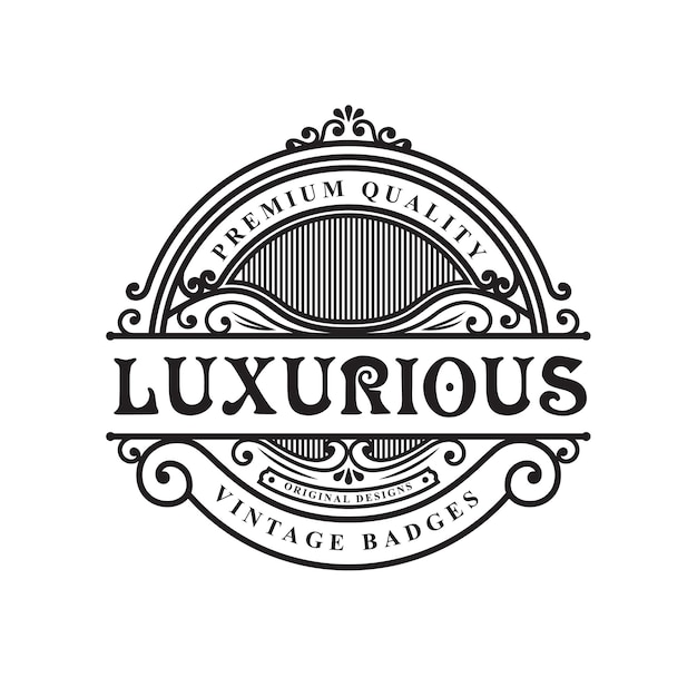 Logo D'ornement De Luxe Vintage