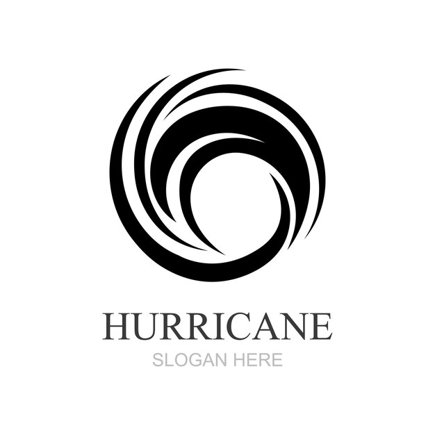 Vecteur le logo de l'ouragan symbole de l'icône de l'illustration de la société vectorielle