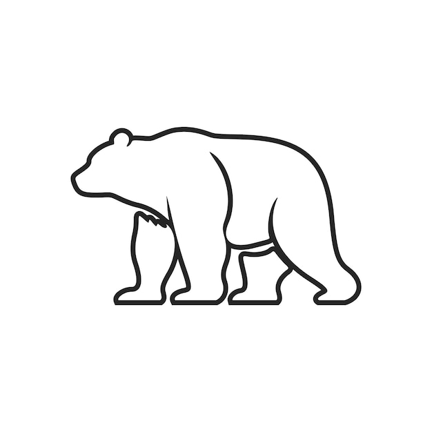 Logo ours noir et blanc polyvalent Parfait pour une marque de mode ou un produit haut de gamme