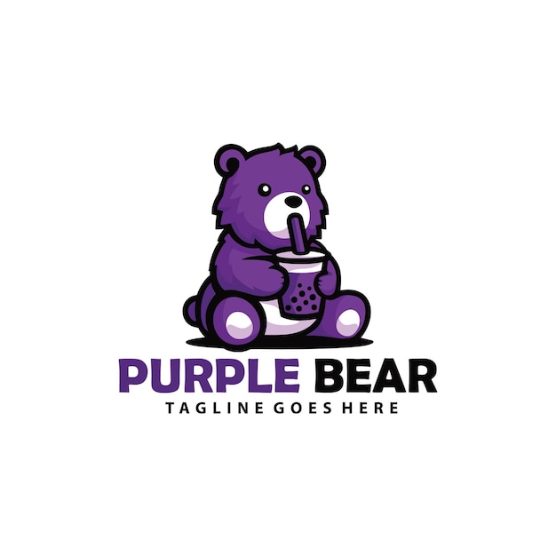 Le logo de l'ours violet