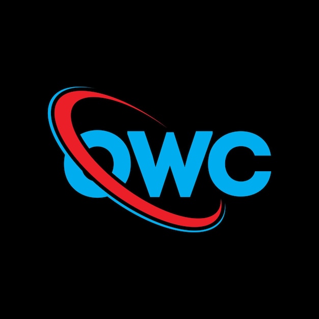 Logo OWC lettre OWC lettre logo design Initiales Logo OWC lié par un cercle et un monogramme en majuscules Logo OWC typographie pour les entreprises technologiques et la marque immobilière