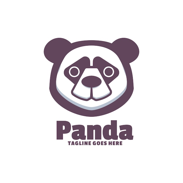 Vecteur un logo panda avec une tête de panda