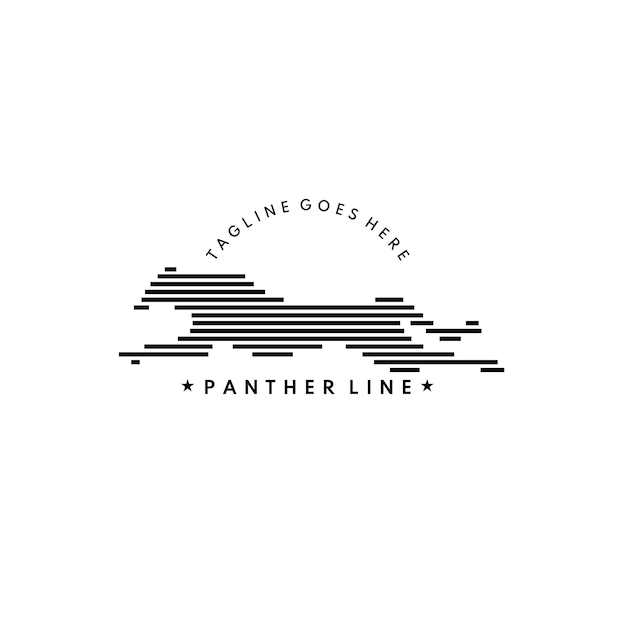 Logo De Panthère Moderne Minimaliste Avec Un Style De Dessin Au Trait Simple