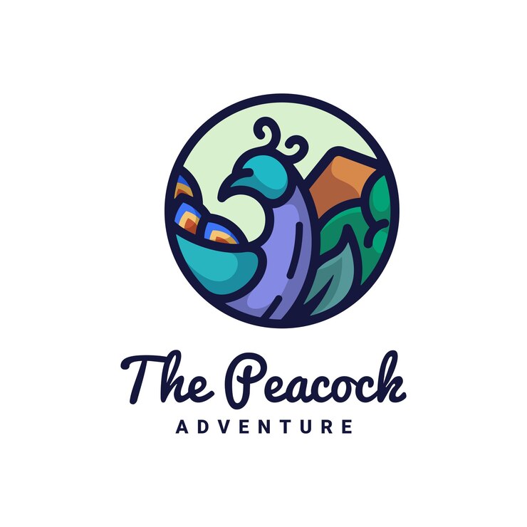 Vecteur logo de paon