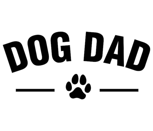 Logo papa chien avec empreinte de patte