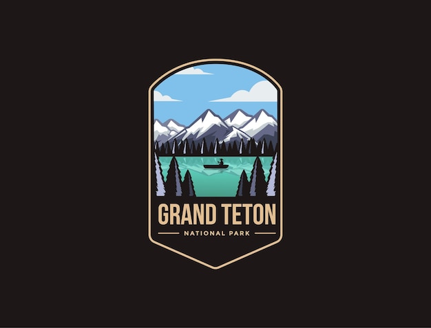 Logo Patch Emblème Du Parc National De Grand Teton