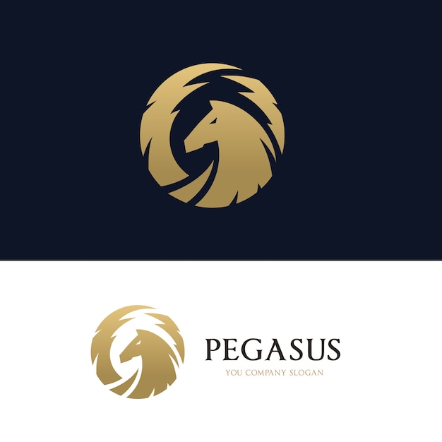 Logo Pegasus. Logo Cheval