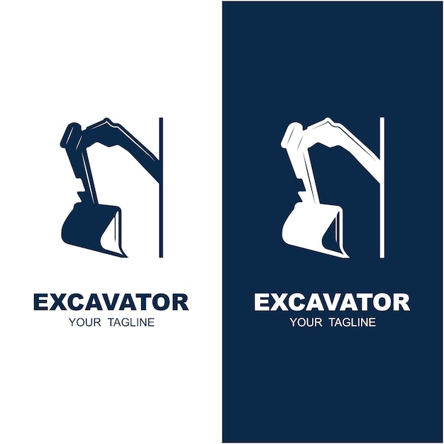 Vecteur logo de pelle icône vectorielle illustration logo de conception pour l'entreprise et l'industrie minière de construction