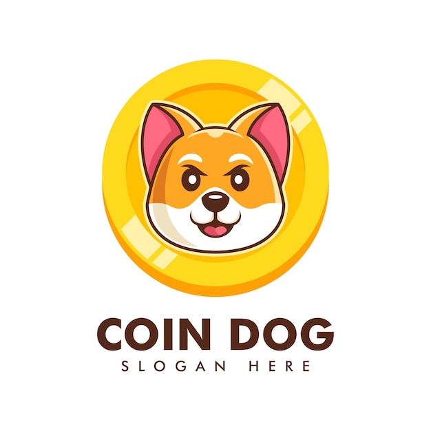 Logo De Personnage Chien Coin