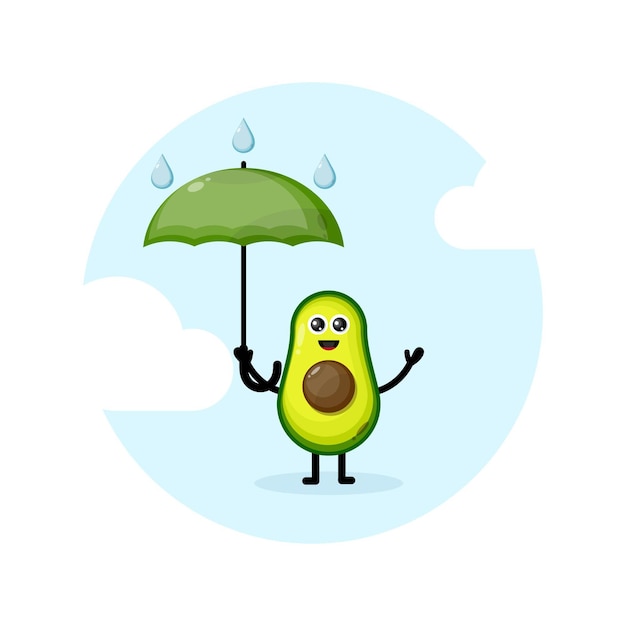 Logo De Personnage Mascotte Parapluie Pluie Avocat