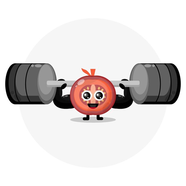 Logo De Personnage Mignon De Remise En Forme De Tomate