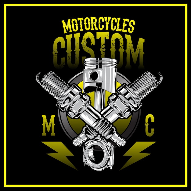 Vecteur logo personnalisé de motos