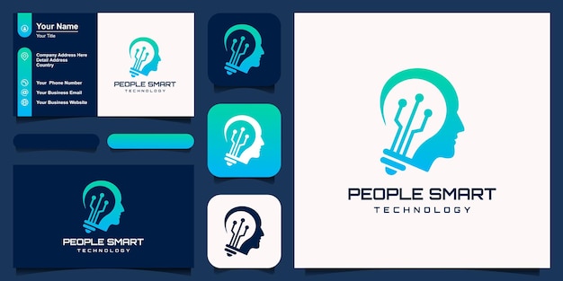 Logo De Personnes Créatives Avec Vecteur De Concept D'ampoule, Idée De Vecteur De Logo Lampe Ampoule Tête Humaine