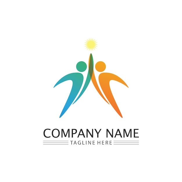 Logo De Personnes Team Succes Les Gens Travaillent Groupe Et Communauté Groupe Entreprise Et Vecteur De Logo D'entreprise Et Conception Care Family Icon Succes Logo