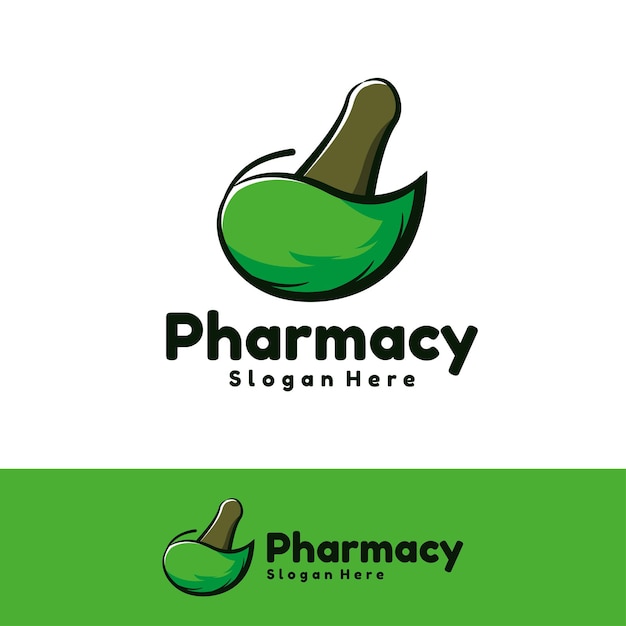 Logo De Pharmacie De Santé De Feuille