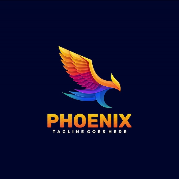 Logo Phoenix Gradient Style Coloré.