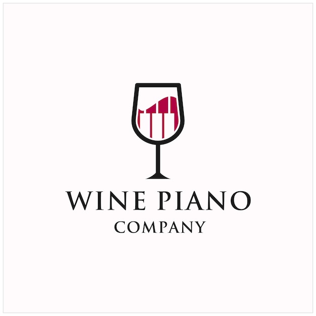 Logo de piano à vin