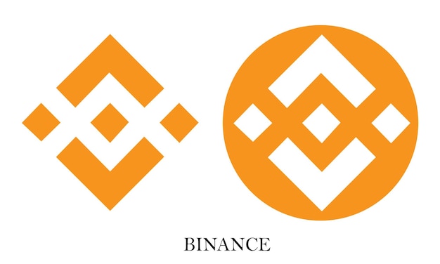 Logo de la pièce d'or Binance. Isolé sur fond blanc.