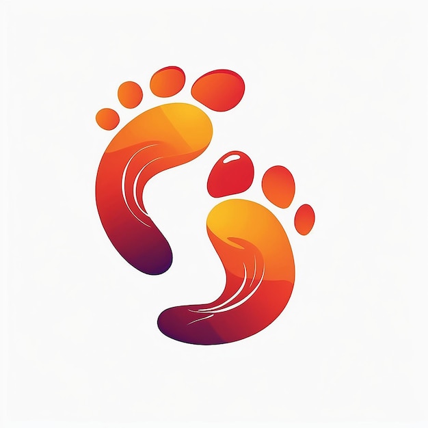 Logo Des Pieds De Conception Unique