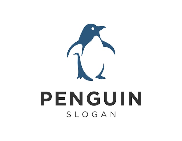 Logo pingouin sur fond noir et blanc