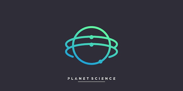 Logo De La Planète Avec Le Concept De La Science Et De La Molécule Vecteur Premium Partie 1