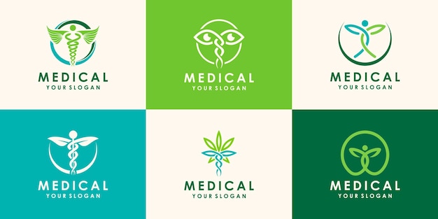 Un Logo De Plante De Marijuana Médicale