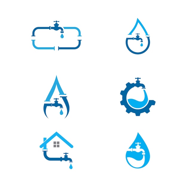 Logo de plomberie Modèle d'illustration de conception d'icône de vecteur