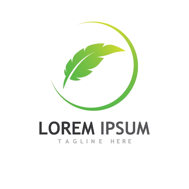 Le logo de la plume et l'illustration du symbole
