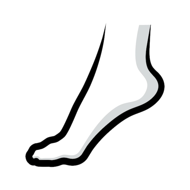 Vecteur le logo de podologie est isolé sur fond blanc logo de soins des pieds illustration vectorielle de pied logo d'impression de pied conception d'icône de soins des pieds