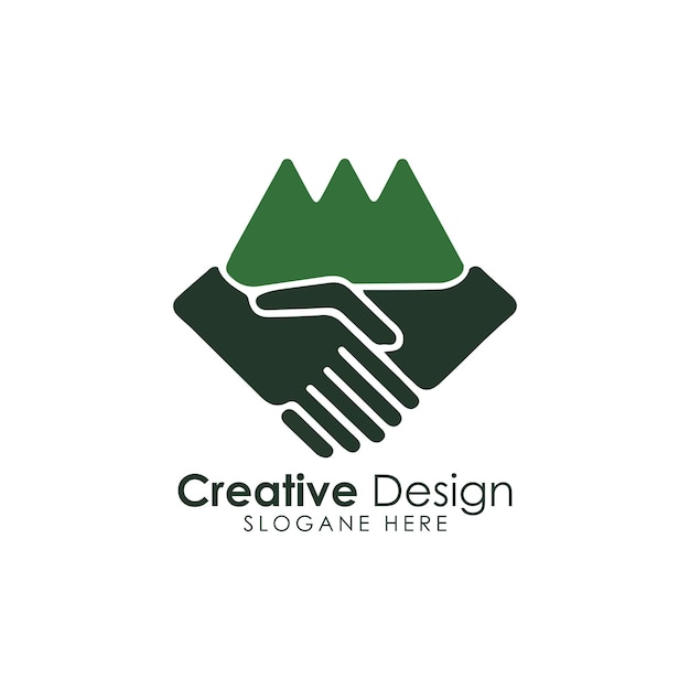 Logo de poignée de main Deux mains font un accord Utilisable pour les logos d'affaires et de coopération