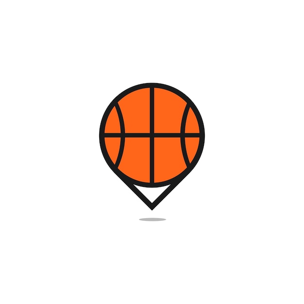 Logo De Pointeur De Basket-ball, Emblème, Concept De Design, Symbole Créatif, Icône