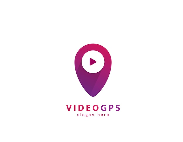 Logo De Pointeur De Carte Gps Vidéo