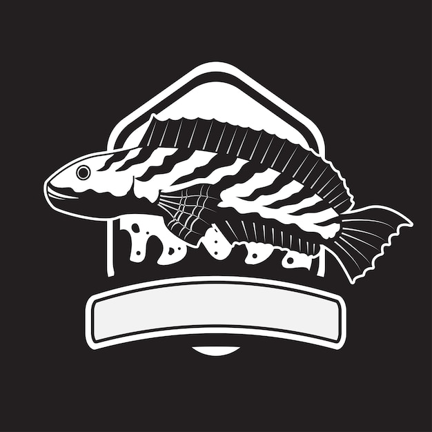 Logo De Poisson Channa, Emblème De Poisson D'ornement