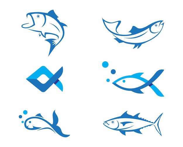 Vecteur logo de poissons modèle