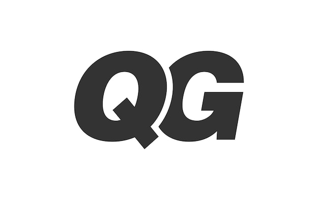 Logo de police QG Techno éditable pour l'image de marque d'entreprise Design futuriste audacieux avec des idées typographiques uniques Type personnalisé minimal et lettre dynamique