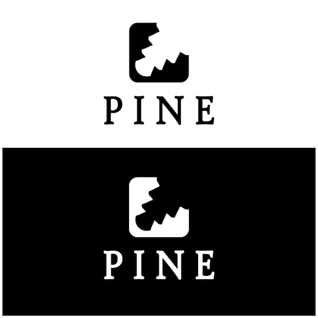 logo de pomme de pin simple conception de pinpour les affairesinsigneplantation d'emblèmeindustrie du bois de pin