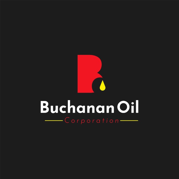 Le Logo De La Pompe à Pétrole Et à Gaz De Buchanan Oil Corporation